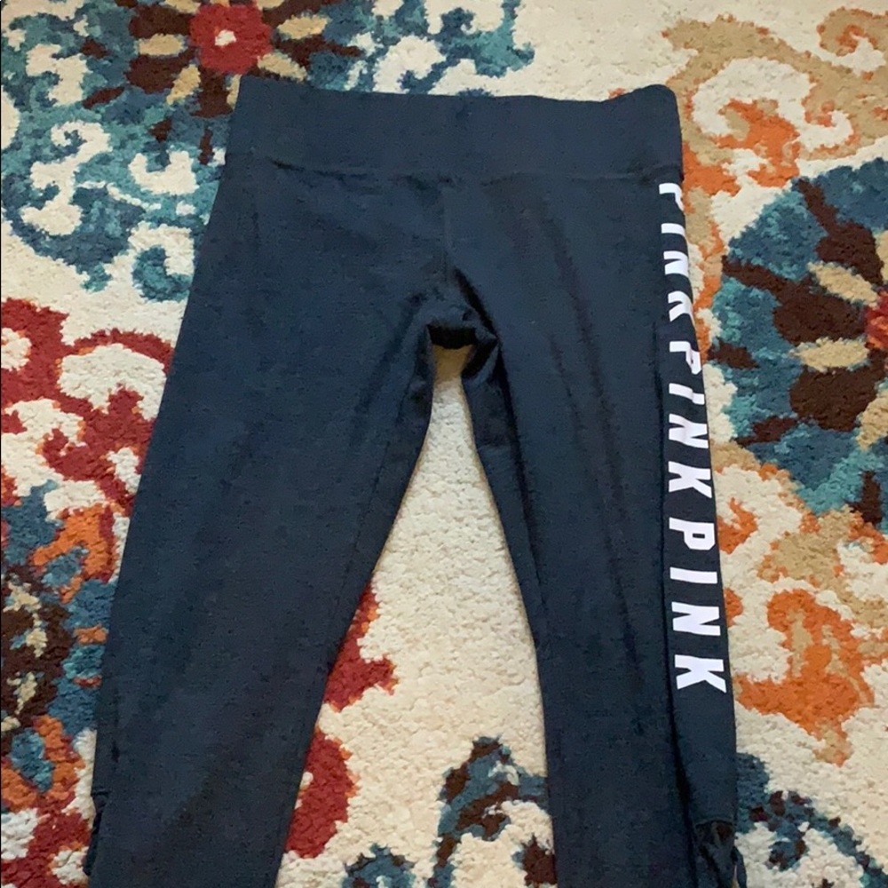 PINK leggings with mesh detail